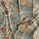 Vintage Bird Floral Digital Printed Fabric Wholesale India